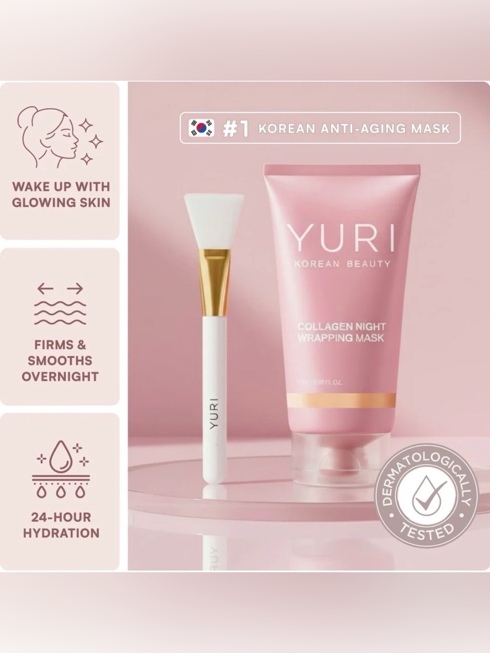 Collagen Night Wrapping Mask — YURI Overnight Anti-Aging Mask